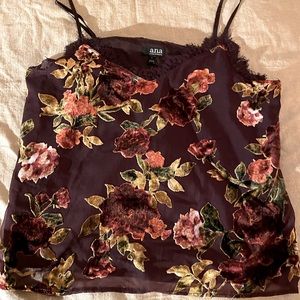 Minimalist Velvet and Chiffon Cami